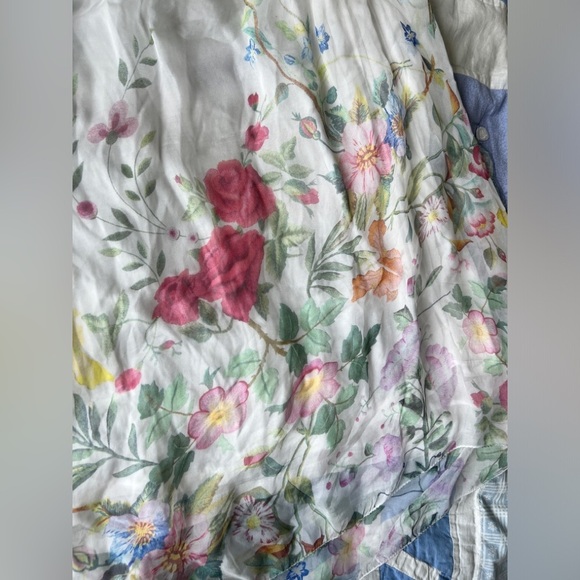 Elena Baldi Womens White Floral Silk Blend Bridal Feminine Romantic Blouse Large - Picture 4 of 11